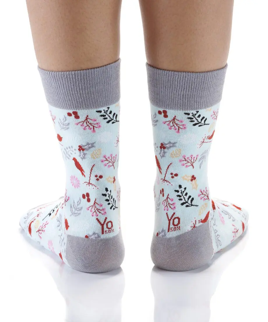 Wild Winter design Women's Novelty Crew Socks by Yo Sox