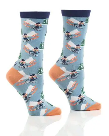 Hit the Slopes Women's Novelty Crew Socks by Yo Sox