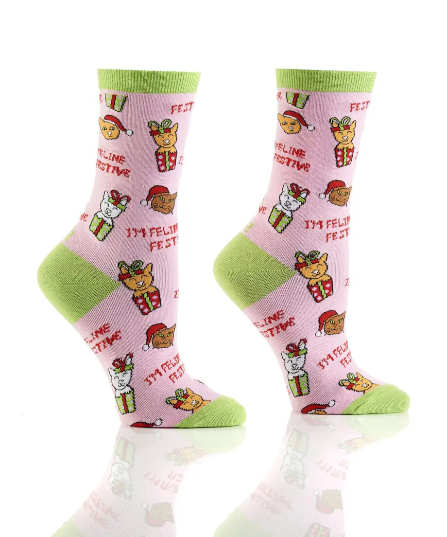 I'm Feeling Festive Novelty Crew Socks by Yo Sox