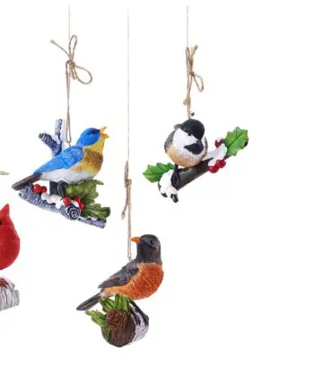 Bird on Branch Ornaments