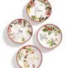 Festive Ceramic Christmas Tidbit Plates