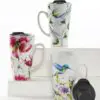 16 oz. Ceramic Floral Travel Mugs