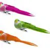 3.25" Mini Longtail Glam Birds with Gator Clip - Set of 3