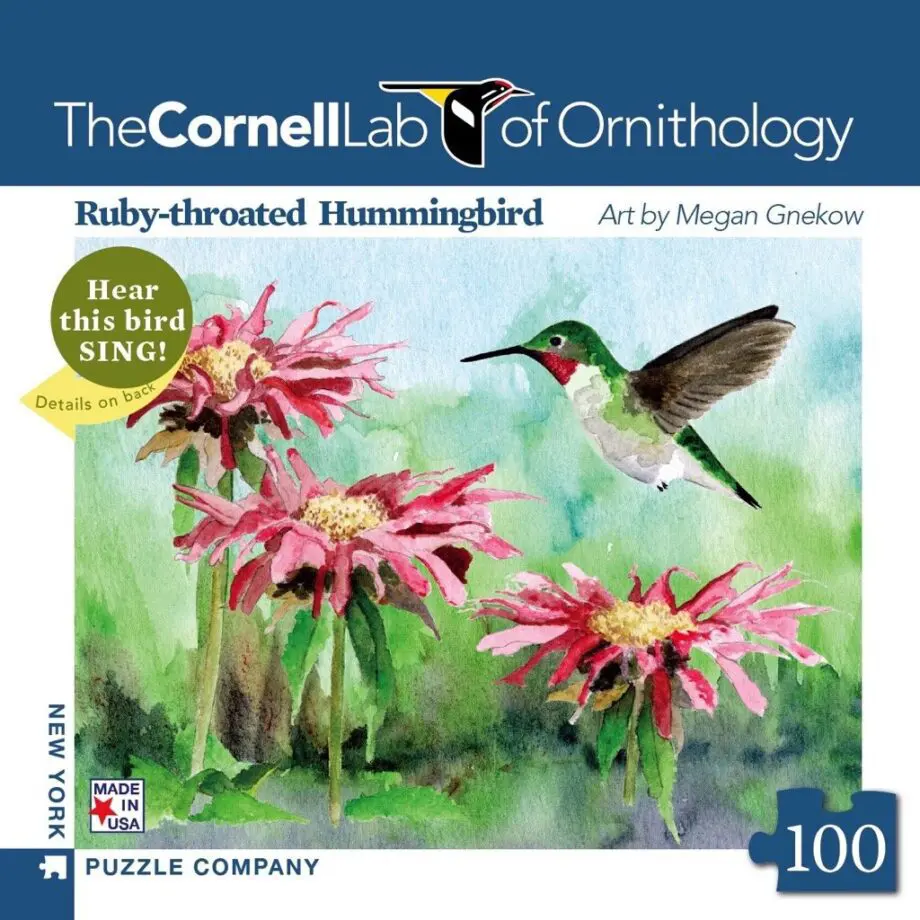 Ruby-Throated Hummingbird mini 100 Piece Jigsaw Puzzle