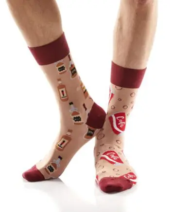 "Rum & Cola" Men's Novelty Crew Socks by Yo Sox