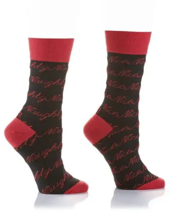 "Nice & Naughty" Women's Novelty Crew Socks by Yo Sox