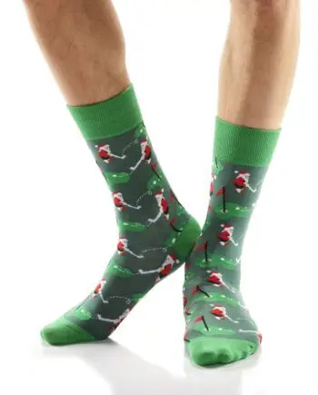 "I'd Rather be Golfing" Holiday Men's Novelty Crew Socks by Yo Sox