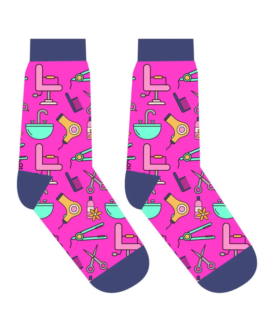 "Hair Dresser" Women's Novelty Crew Socks by Yo Sox