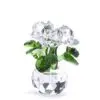 Exquisite Glass Vase with Three Clear Roses