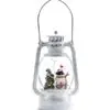 8.25" LED Lantern with Snowman and Cardinal