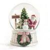 4" Snow Globe with Santa, Snowman & Reindeer