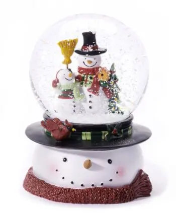 4" Snow Globe with Snowmen on Snowman Hat