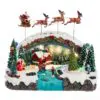 10.5" LED Musical Village with Santa & Reindeer Table Decor