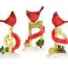 16cm Cardinals on Musical Notes with Sentiments