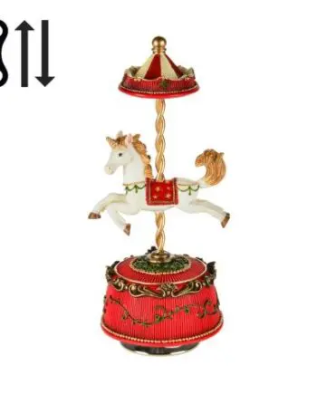 8" Carousel Horse with Music and Rotation