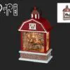 9" LED Water Lantern with Horses & Red Barn