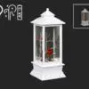 11" LED Swirling Water Lantern With 3 Cardinals