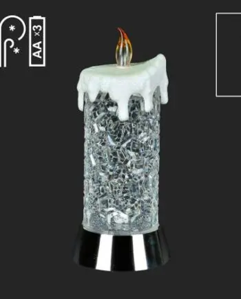 9" LED Glitter Candle