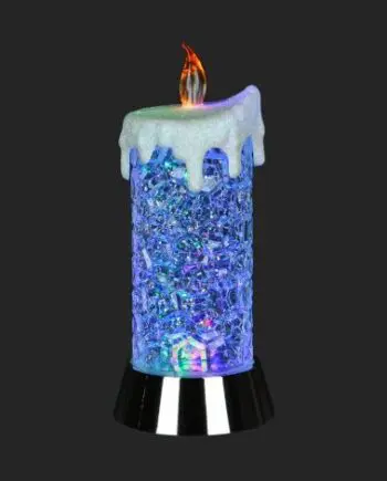 9" LED Glitter Candle