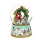 4" Holy Family Wind Up Musical Snow Globe