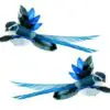 6" Blue Feathered Flying Clip on Bird Ornament