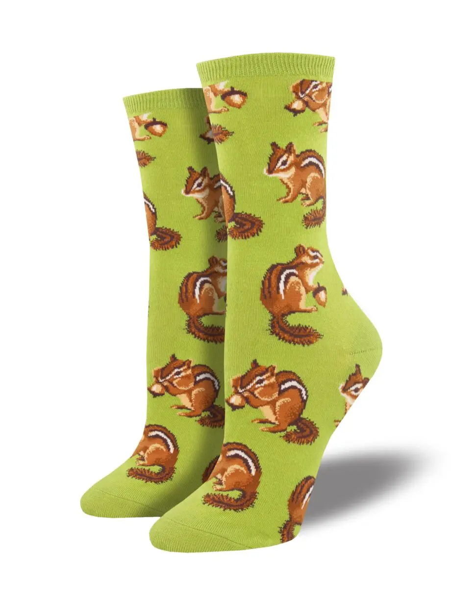 Chipmunk Cheeks Women's Novelty Crew Socks