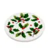 4" Allover Holly Coaster - Box Set of 4