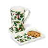 4" Allover Holly Coaster - Box Set of 4