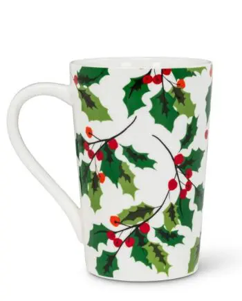 4.5" Allover Holly Tall Mug - Box Set 4