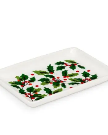 4" x 6" Allover Holly Rectangular Tray - Box Set 4