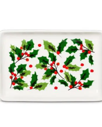 4" x 6" Allover Holly Rectangular Tray - Box Set 4