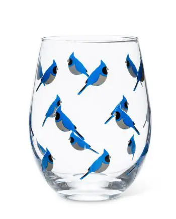 5" Blue Jay Stemless Goblet - Box Set 4