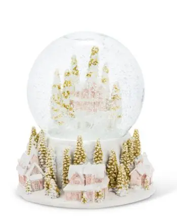 6.5" Large Village Music Snow Globe