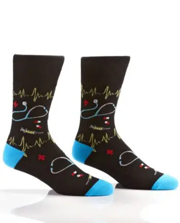 "Doctor Icons" Men's Novelty Crew Socks by Yo Sox