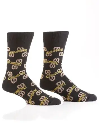 "Pretzels" Men's Novelty Crew Socks by Yo Sox