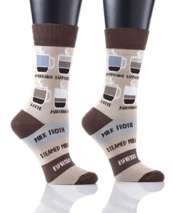 "Know Your Coffees" Women's Novelty Crew Socks by Yo Sox