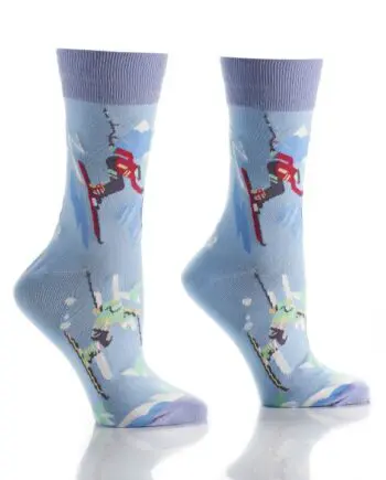 "Hitting the Slopes" Women's Novelty Crew Socks by Yo Sox