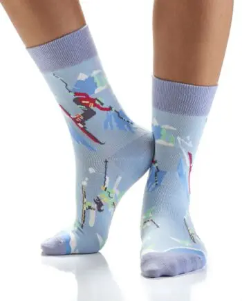 "Hitting the Slopes" Women's Novelty Crew Socks by Yo Sox