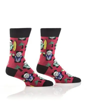 "Party Panda" Men's Novelty Crew Socks by Yo Sox