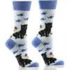 "Cat & Fish" Women's Novelty Crew Socks by Yo Sox