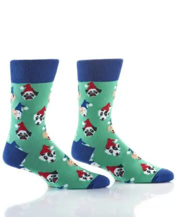 "Pooches in PJs" Men's Novelty Crew Socks by Yo Sox