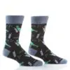 "Calling Grandpa" Dinosaur on Phone Men's Novelty Crew Socks by Yo Sox