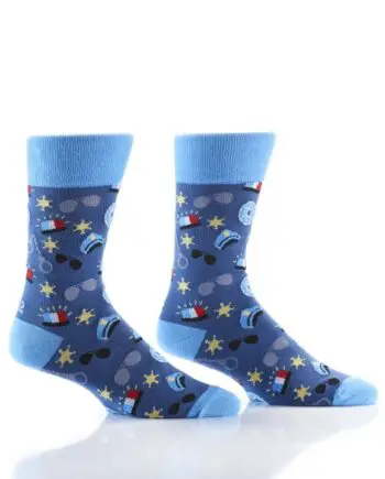 "Officer" Men's Novelty Crew Socks by Yo Sox