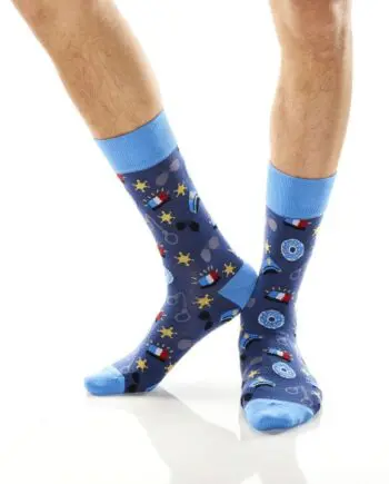 "Officer" Men's Novelty Crew Socks by Yo Sox