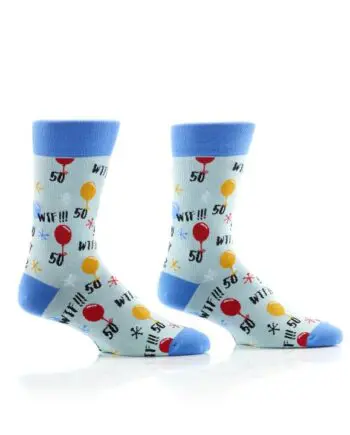 "50th Birthday" Men's Novelty Crew Socks by Yo Sox