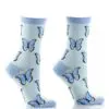 "Blue Butterfly" Women's Novelty Crew Socks by Yo Sox