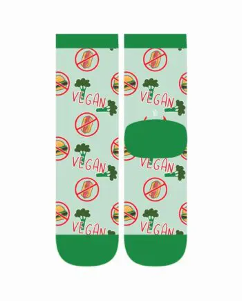 "Vegan" Women's Novelty Crew Socks by Yo Sox