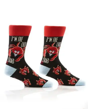 "Old Crab" Men's Novelty Crew Socks by Yo Sox