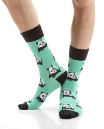 "Grand Panda" Men's Novelty Crew Socks by Yo Sox