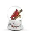 4" Musical Snow Globe with Cardinals